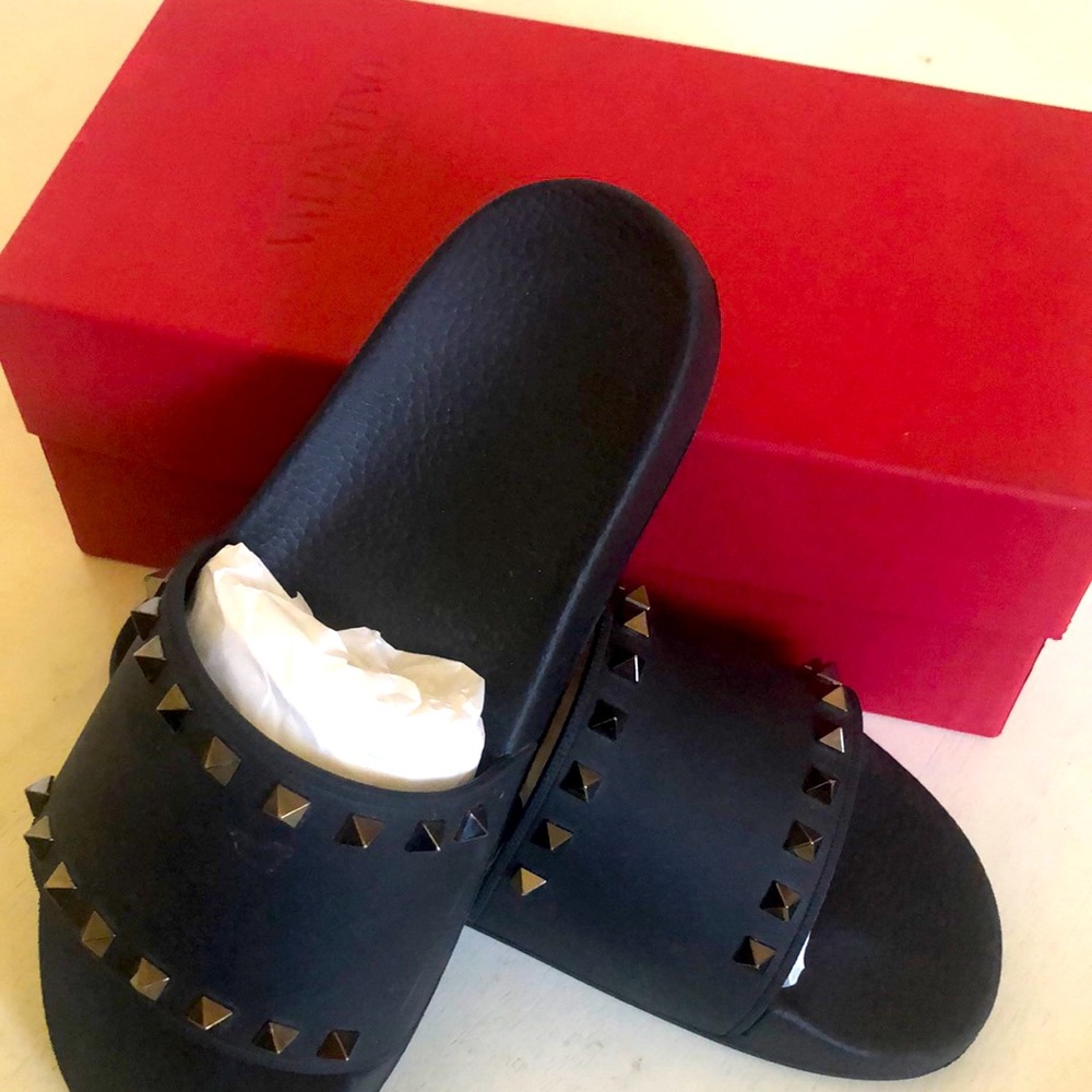 Valentino rock stud slides